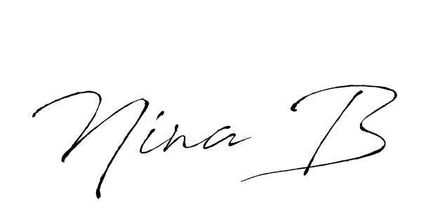 Similarly Antro_Vectra is the best handwritten signature design. Signature creator online .You can use it as an online autograph creator for name Nina B. Nina B signature style 6 images and pictures png