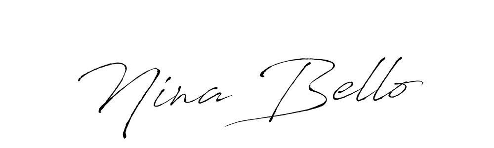 How to Draw Nina Bello signature style? Antro_Vectra is a latest design signature styles for name Nina Bello. Nina Bello signature style 6 images and pictures png