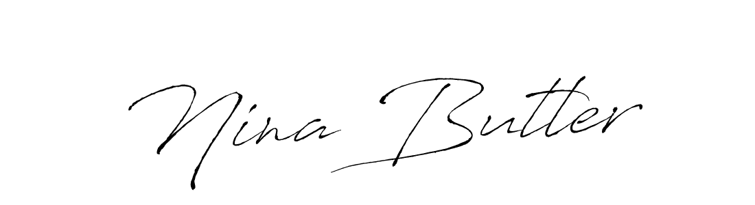 How to make Nina Butler name signature. Use Antro_Vectra style for creating short signs online. This is the latest handwritten sign. Nina Butler signature style 6 images and pictures png