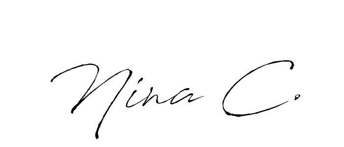 Make a beautiful signature design for name Nina C.. With this signature (Antro_Vectra) style, you can create a handwritten signature for free. Nina C. signature style 6 images and pictures png