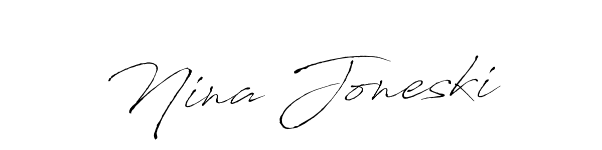 if you are searching for the best signature style for your name Nina Joneski. so please give up your signature search. here we have designed multiple signature styles  using Antro_Vectra. Nina Joneski signature style 6 images and pictures png