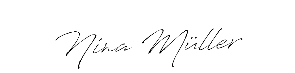 Nina Müller stylish signature style. Best Handwritten Sign (Antro_Vectra) for my name. Handwritten Signature Collection Ideas for my name Nina Müller. Nina Müller signature style 6 images and pictures png
