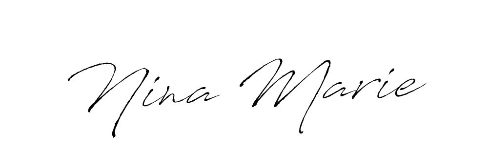 How to make Nina Marie name signature. Use Antro_Vectra style for creating short signs online. This is the latest handwritten sign. Nina Marie signature style 6 images and pictures png