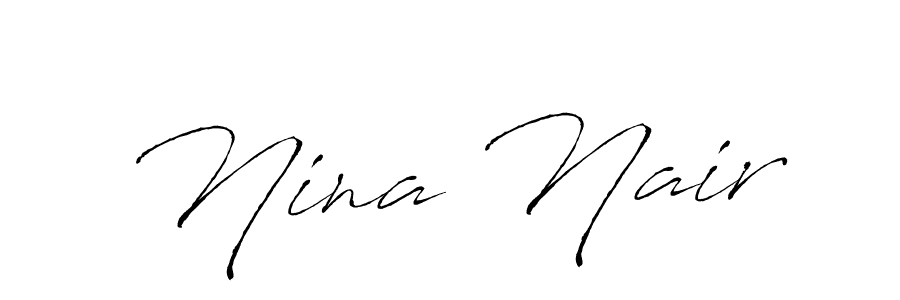 Similarly Antro_Vectra is the best handwritten signature design. Signature creator online .You can use it as an online autograph creator for name Nina Nair. Nina Nair signature style 6 images and pictures png