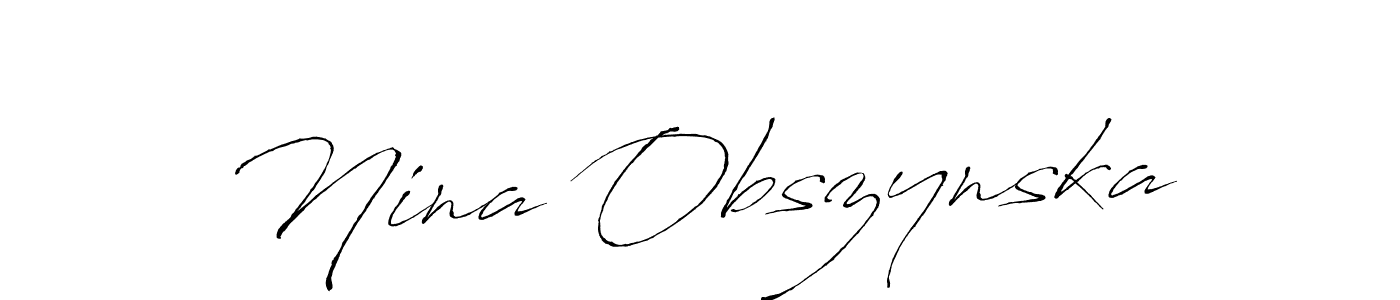 It looks lik you need a new signature style for name Nina Obszynska. Design unique handwritten (Antro_Vectra) signature with our free signature maker in just a few clicks. Nina Obszynska signature style 6 images and pictures png