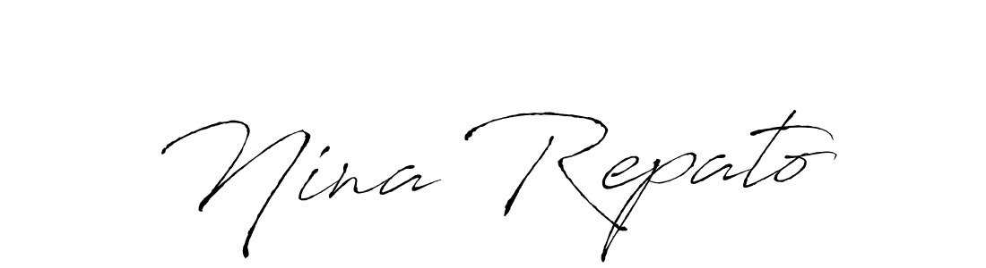 Similarly Antro_Vectra is the best handwritten signature design. Signature creator online .You can use it as an online autograph creator for name Nina Repato. Nina Repato signature style 6 images and pictures png