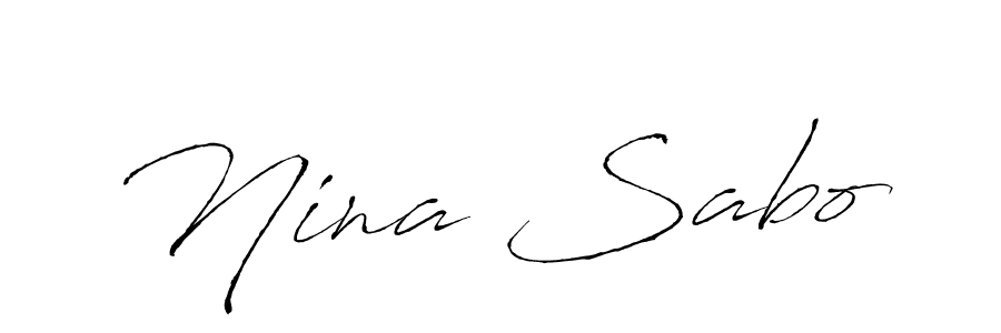 Make a beautiful signature design for name Nina Sabo. With this signature (Antro_Vectra) style, you can create a handwritten signature for free. Nina Sabo signature style 6 images and pictures png