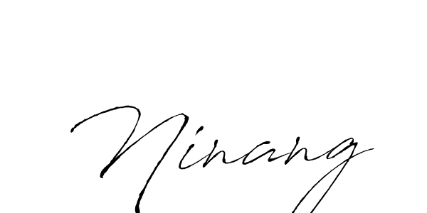 Ninang stylish signature style. Best Handwritten Sign (Antro_Vectra) for my name. Handwritten Signature Collection Ideas for my name Ninang. Ninang signature style 6 images and pictures png