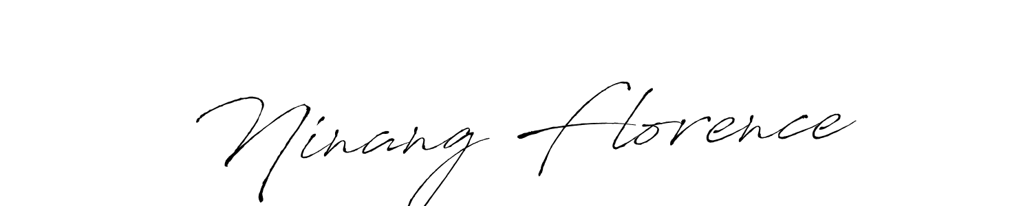 Make a beautiful signature design for name Ninang Florence. With this signature (Antro_Vectra) style, you can create a handwritten signature for free. Ninang Florence signature style 6 images and pictures png