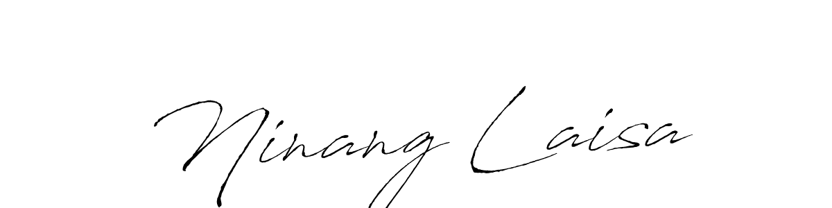 if you are searching for the best signature style for your name Ninang Laisa. so please give up your signature search. here we have designed multiple signature styles  using Antro_Vectra. Ninang Laisa signature style 6 images and pictures png