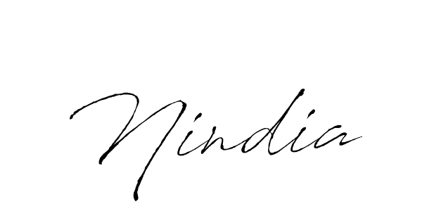 How to make Nindia signature? Antro_Vectra is a professional autograph style. Create handwritten signature for Nindia name. Nindia signature style 6 images and pictures png