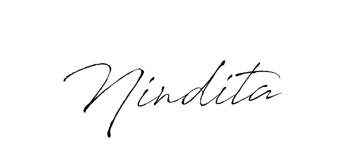 Make a beautiful signature design for name Nindita. With this signature (Antro_Vectra) style, you can create a handwritten signature for free. Nindita signature style 6 images and pictures png