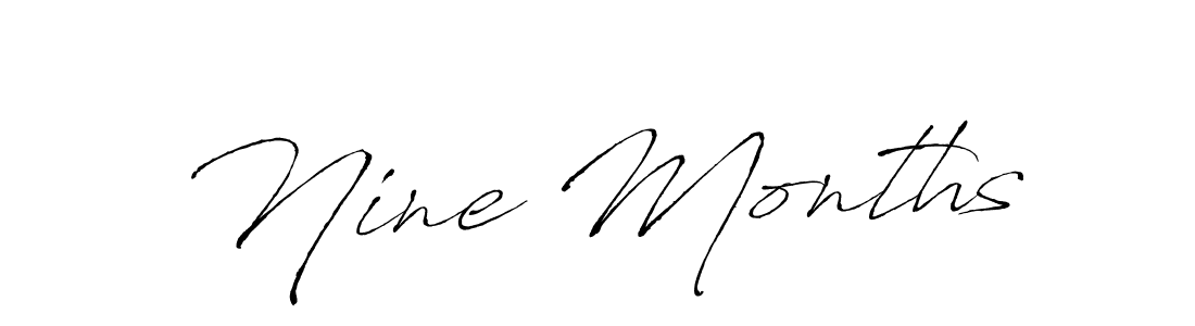 Make a beautiful signature design for name Nine Months. With this signature (Antro_Vectra) style, you can create a handwritten signature for free. Nine Months signature style 6 images and pictures png
