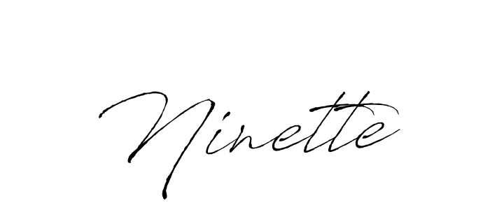 Design your own signature with our free online signature maker. With this signature software, you can create a handwritten (Antro_Vectra) signature for name Ninette. Ninette signature style 6 images and pictures png