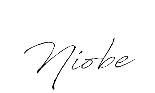 Make a beautiful signature design for name Niobe. With this signature (Antro_Vectra) style, you can create a handwritten signature for free. Niobe signature style 6 images and pictures png