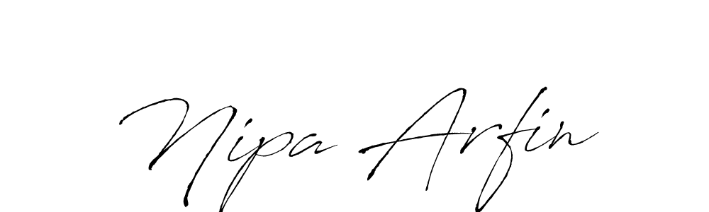 Design your own signature with our free online signature maker. With this signature software, you can create a handwritten (Antro_Vectra) signature for name Nipa Arfin. Nipa Arfin signature style 6 images and pictures png