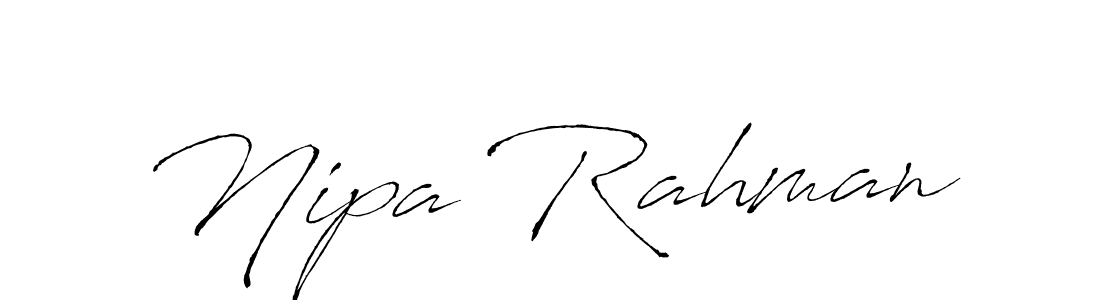 Also we have Nipa Rahman name is the best signature style. Create professional handwritten signature collection using Antro_Vectra autograph style. Nipa Rahman signature style 6 images and pictures png