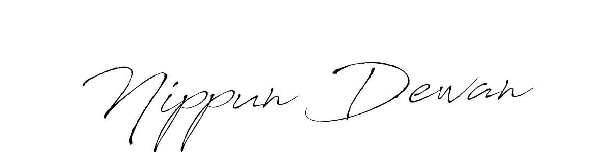 Design your own signature with our free online signature maker. With this signature software, you can create a handwritten (Antro_Vectra) signature for name Nippun Dewan. Nippun Dewan signature style 6 images and pictures png