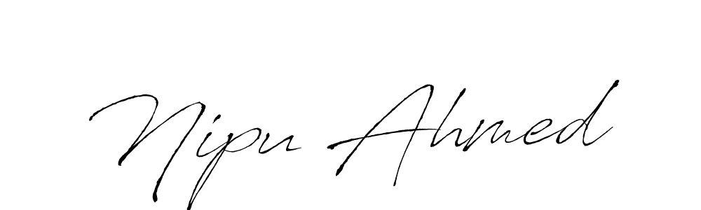 Nipu Ahmed stylish signature style. Best Handwritten Sign (Antro_Vectra) for my name. Handwritten Signature Collection Ideas for my name Nipu Ahmed. Nipu Ahmed signature style 6 images and pictures png