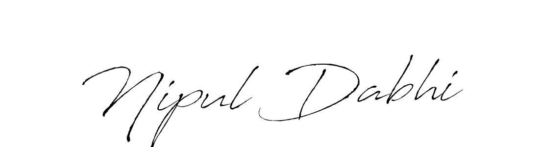 Design your own signature with our free online signature maker. With this signature software, you can create a handwritten (Antro_Vectra) signature for name Nipul Dabhi. Nipul Dabhi signature style 6 images and pictures png