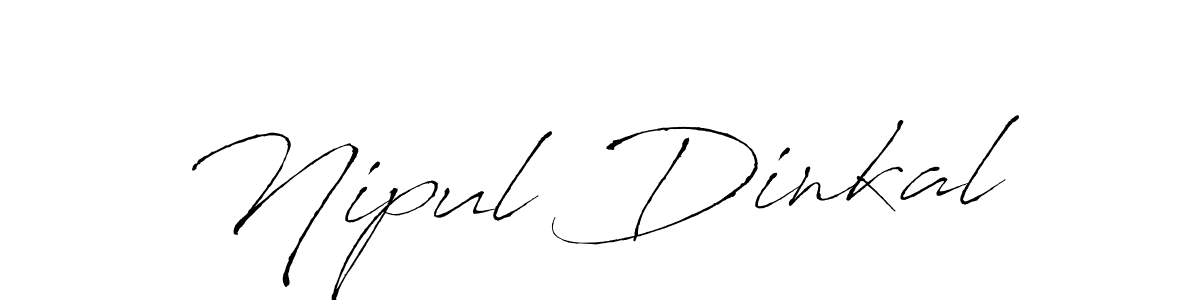 Nipul Dinkal stylish signature style. Best Handwritten Sign (Antro_Vectra) for my name. Handwritten Signature Collection Ideas for my name Nipul Dinkal. Nipul Dinkal signature style 6 images and pictures png