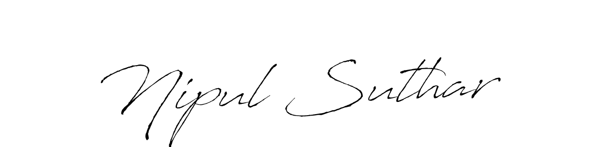 How to make Nipul Suthar signature? Antro_Vectra is a professional autograph style. Create handwritten signature for Nipul Suthar name. Nipul Suthar signature style 6 images and pictures png