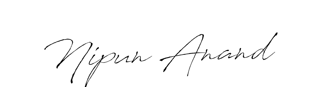 Make a beautiful signature design for name Nipun Anand. With this signature (Antro_Vectra) style, you can create a handwritten signature for free. Nipun Anand signature style 6 images and pictures png