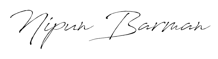 Achieve flawless digital penmanship with Nipun Barman name in Antro_Vectra font. The perfect tool for creating online signatures. Nipun Barman signature style 6 images and pictures png