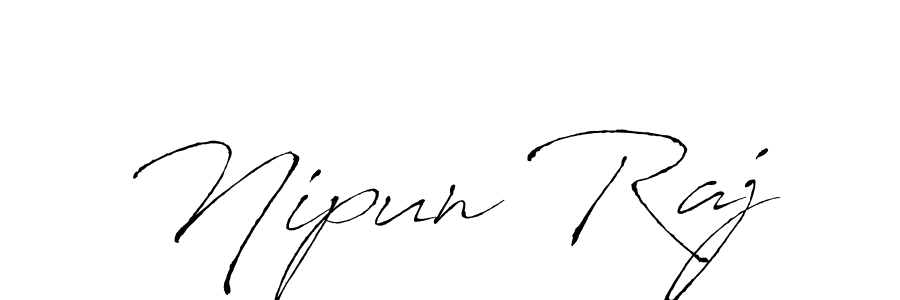 Make a beautiful signature design for name Nipun Raj. With this signature (Antro_Vectra) style, you can create a handwritten signature for free. Nipun Raj signature style 6 images and pictures png