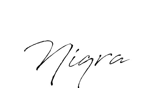 Niqra stylish signature style. Best Handwritten Sign (Antro_Vectra) for my name. Handwritten Signature Collection Ideas for my name Niqra. Niqra signature style 6 images and pictures png