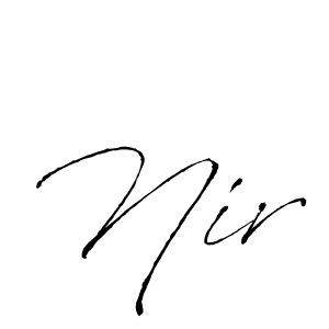 How to make Nir name signature. Use Antro_Vectra style for creating short signs online. This is the latest handwritten sign. Nir signature style 6 images and pictures png