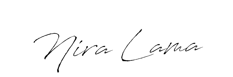 Nira Lama stylish signature style. Best Handwritten Sign (Antro_Vectra) for my name. Handwritten Signature Collection Ideas for my name Nira Lama. Nira Lama signature style 6 images and pictures png