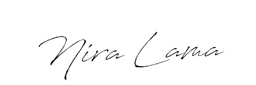 How to make Nira Lama name signature. Use Antro_Vectra style for creating short signs online. This is the latest handwritten sign. Nira Lama signature style 6 images and pictures png