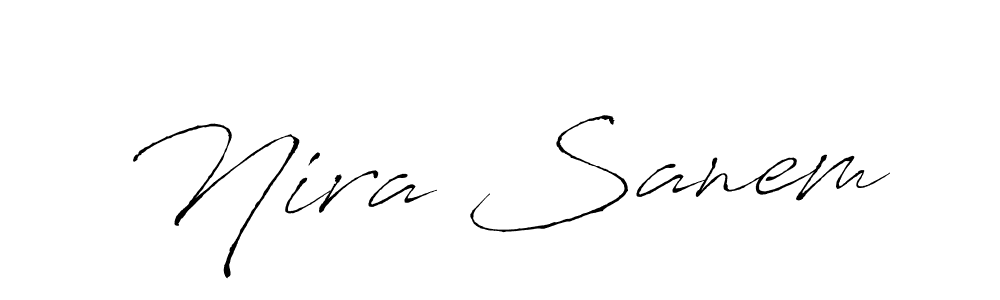 Design your own signature with our free online signature maker. With this signature software, you can create a handwritten (Antro_Vectra) signature for name Nira Sanem. Nira Sanem signature style 6 images and pictures png