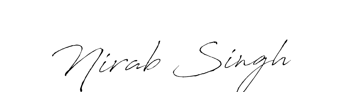 How to make Nirab Singh signature? Antro_Vectra is a professional autograph style. Create handwritten signature for Nirab Singh name. Nirab Singh signature style 6 images and pictures png