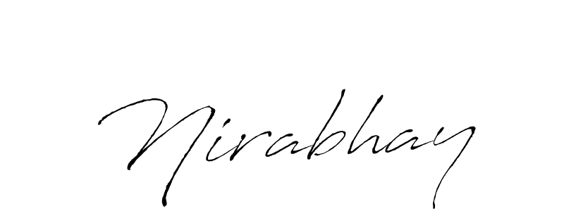 Design your own signature with our free online signature maker. With this signature software, you can create a handwritten (Antro_Vectra) signature for name Nirabhay. Nirabhay signature style 6 images and pictures png