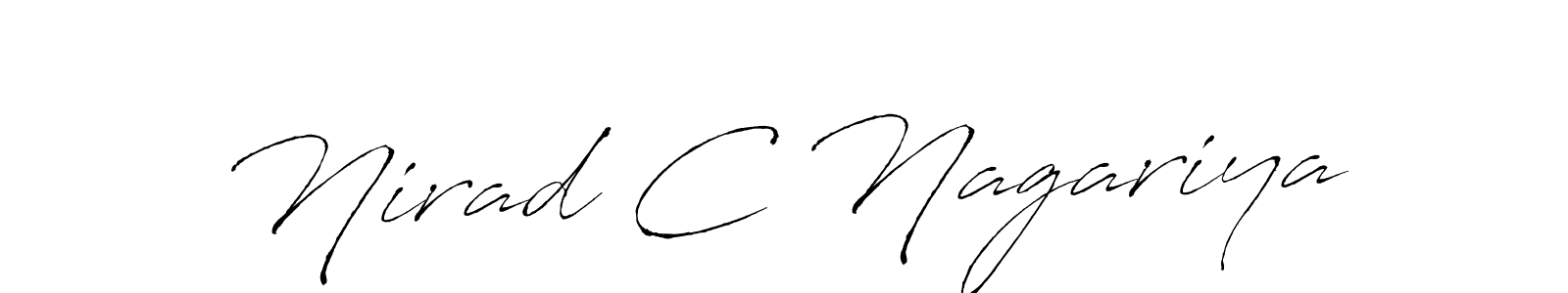 Make a beautiful signature design for name Nirad C Nagariya. With this signature (Antro_Vectra) style, you can create a handwritten signature for free. Nirad C Nagariya signature style 6 images and pictures png