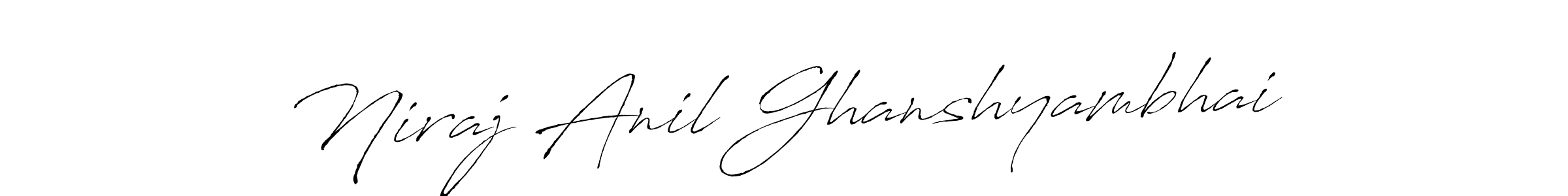 Design your own signature with our free online signature maker. With this signature software, you can create a handwritten (Antro_Vectra) signature for name Niraj Anil Ghanshyambhai. Niraj Anil Ghanshyambhai signature style 6 images and pictures png