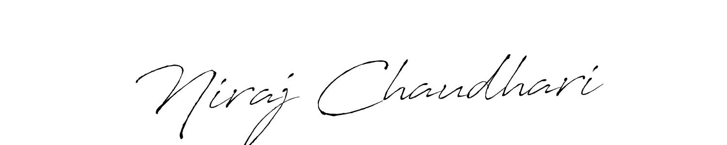 Design your own signature with our free online signature maker. With this signature software, you can create a handwritten (Antro_Vectra) signature for name Niraj Chaudhari. Niraj Chaudhari signature style 6 images and pictures png