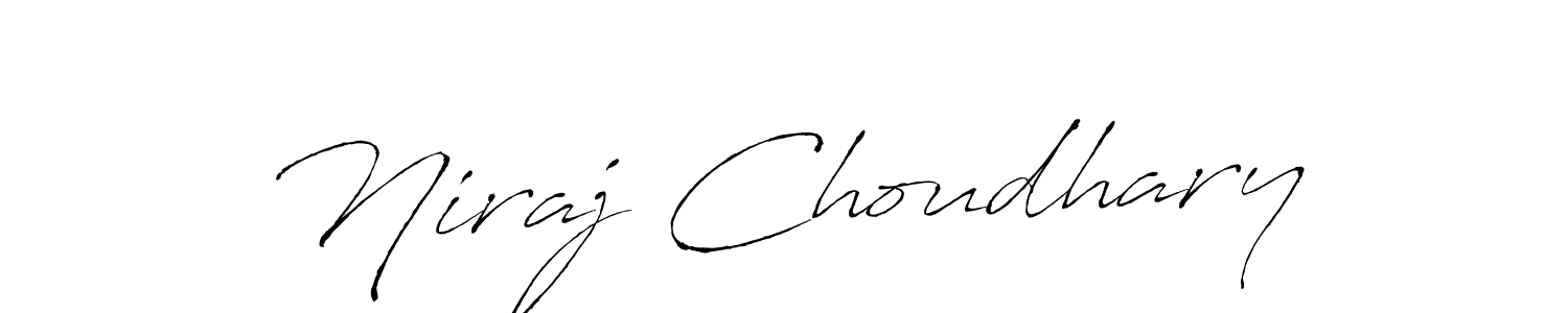 Design your own signature with our free online signature maker. With this signature software, you can create a handwritten (Antro_Vectra) signature for name Niraj Choudhary. Niraj Choudhary signature style 6 images and pictures png