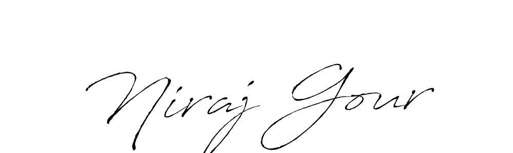 How to make Niraj Gour signature? Antro_Vectra is a professional autograph style. Create handwritten signature for Niraj Gour name. Niraj Gour signature style 6 images and pictures png