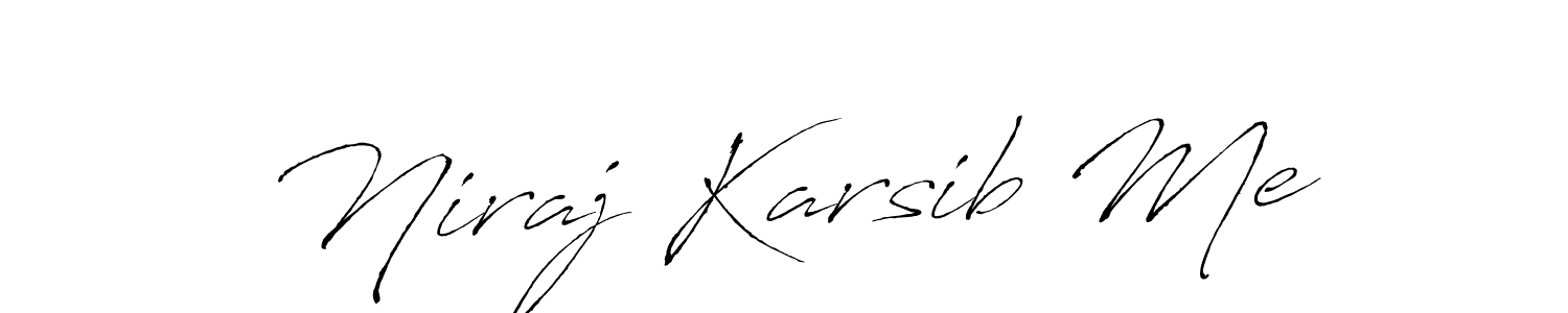 How to make Niraj Karsib Me name signature. Use Antro_Vectra style for creating short signs online. This is the latest handwritten sign. Niraj Karsib Me signature style 6 images and pictures png
