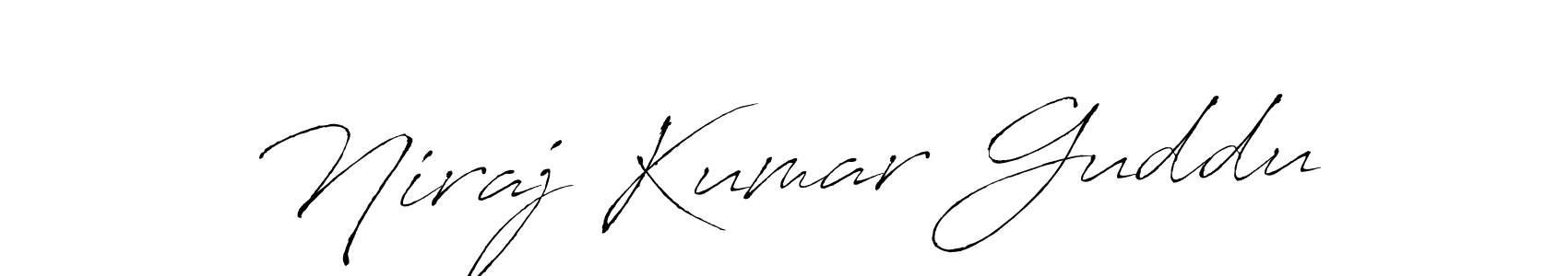 Design your own signature with our free online signature maker. With this signature software, you can create a handwritten (Antro_Vectra) signature for name Niraj Kumar Guddu. Niraj Kumar Guddu signature style 6 images and pictures png