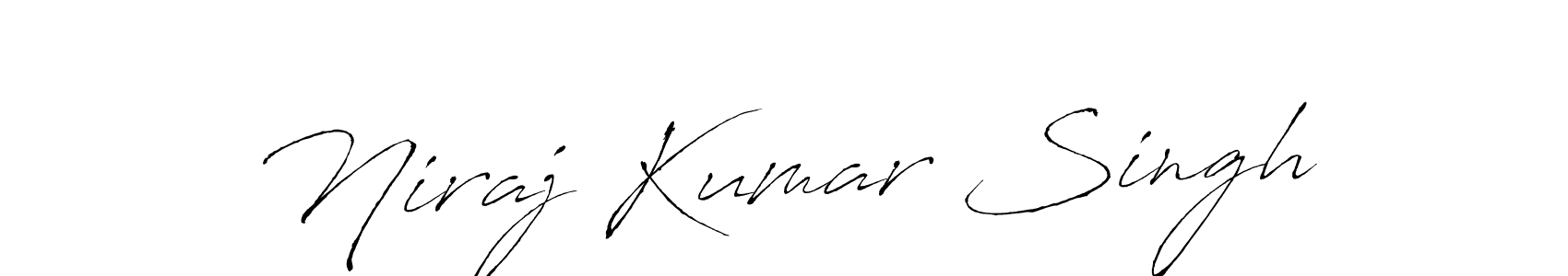 How to make Niraj Kumar Singh name signature. Use Antro_Vectra style for creating short signs online. This is the latest handwritten sign. Niraj Kumar Singh signature style 6 images and pictures png