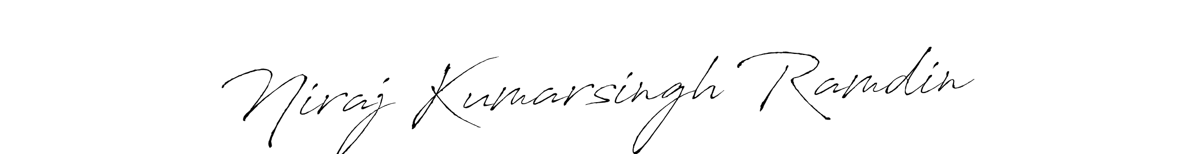 Design your own signature with our free online signature maker. With this signature software, you can create a handwritten (Antro_Vectra) signature for name Niraj Kumarsingh Ramdin. Niraj Kumarsingh Ramdin signature style 6 images and pictures png