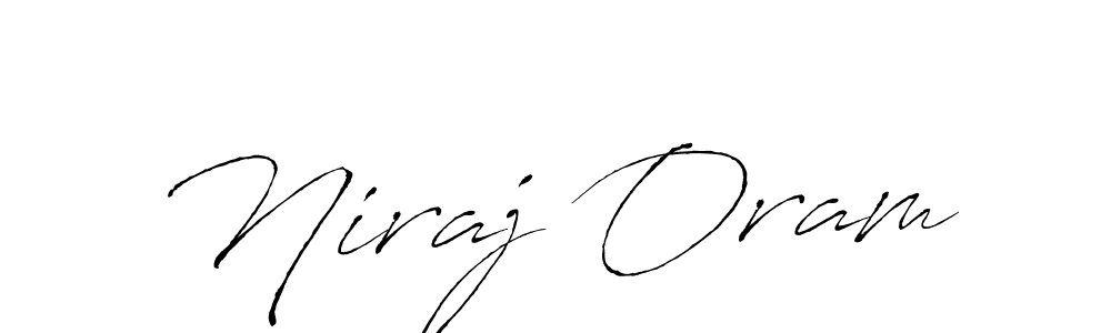 Make a beautiful signature design for name Niraj Oram. With this signature (Antro_Vectra) style, you can create a handwritten signature for free. Niraj Oram signature style 6 images and pictures png