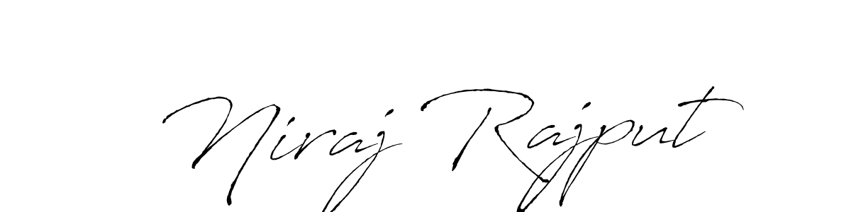 How to make Niraj Rajput name signature. Use Antro_Vectra style for creating short signs online. This is the latest handwritten sign. Niraj Rajput signature style 6 images and pictures png