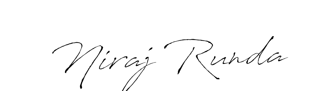 Design your own signature with our free online signature maker. With this signature software, you can create a handwritten (Antro_Vectra) signature for name Niraj Runda. Niraj Runda signature style 6 images and pictures png