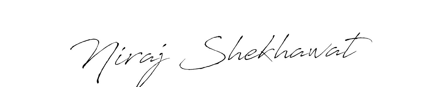 How to make Niraj Shekhawat name signature. Use Antro_Vectra style for creating short signs online. This is the latest handwritten sign. Niraj Shekhawat signature style 6 images and pictures png