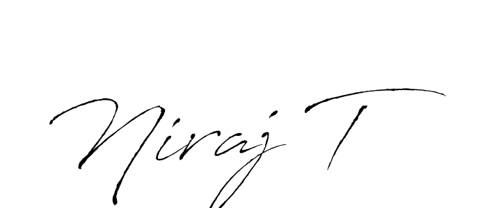 Design your own signature with our free online signature maker. With this signature software, you can create a handwritten (Antro_Vectra) signature for name Niraj T. Niraj T signature style 6 images and pictures png